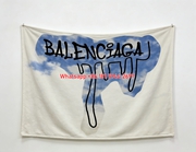 Balenciaga Graffiti Cloud Print Flannel Sofa Throw Blanket Premium Couch Cover BA393